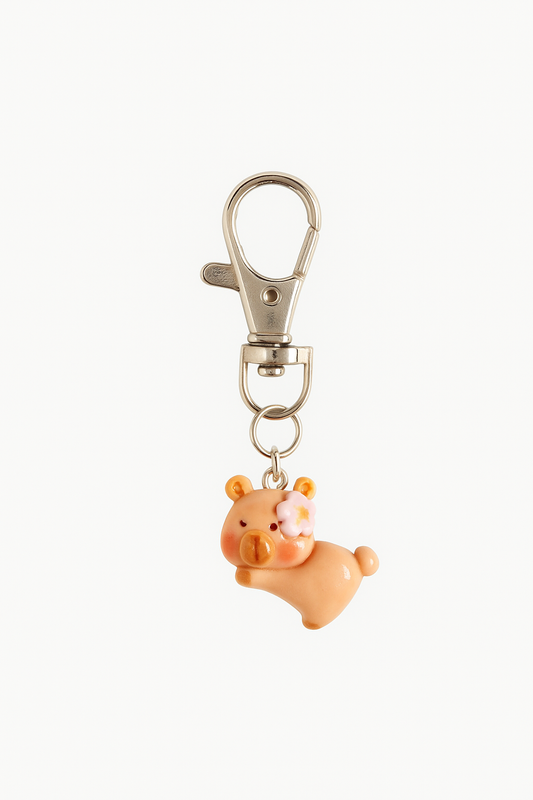 Cute capybara key ring