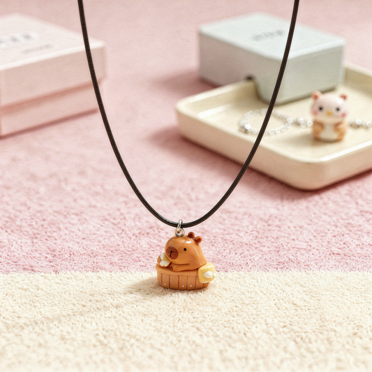 Capybara in bad ketting