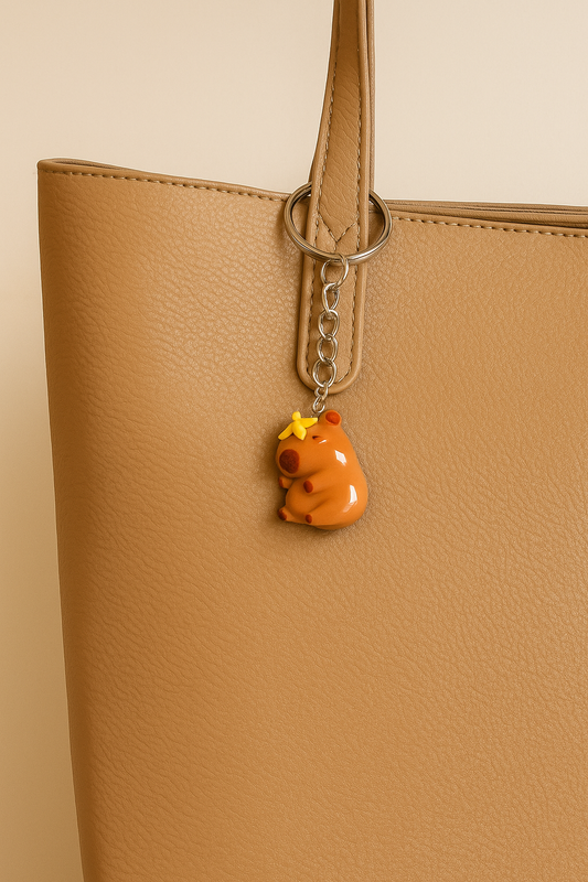 Banana capybara sleutelhanger