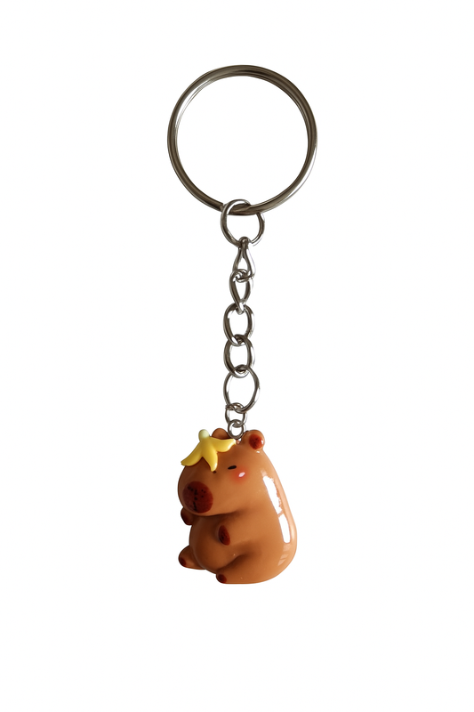 Banana capybara sleutelhanger